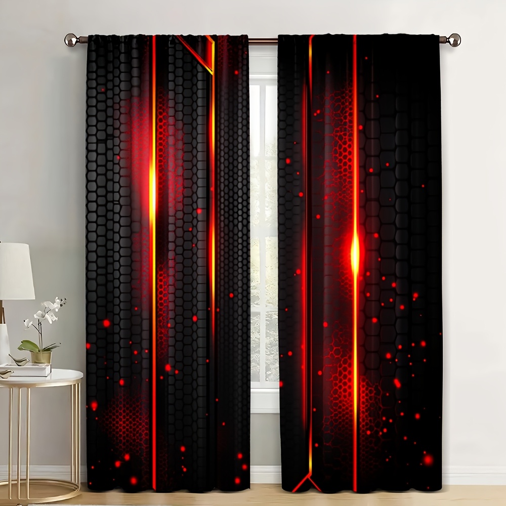 Office Tech For Home - 2 pz Tende Effetto Lava Nere