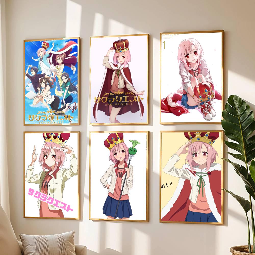 Office Quest - Poster anime S-Sakura Quest-T, Adesivo Murale